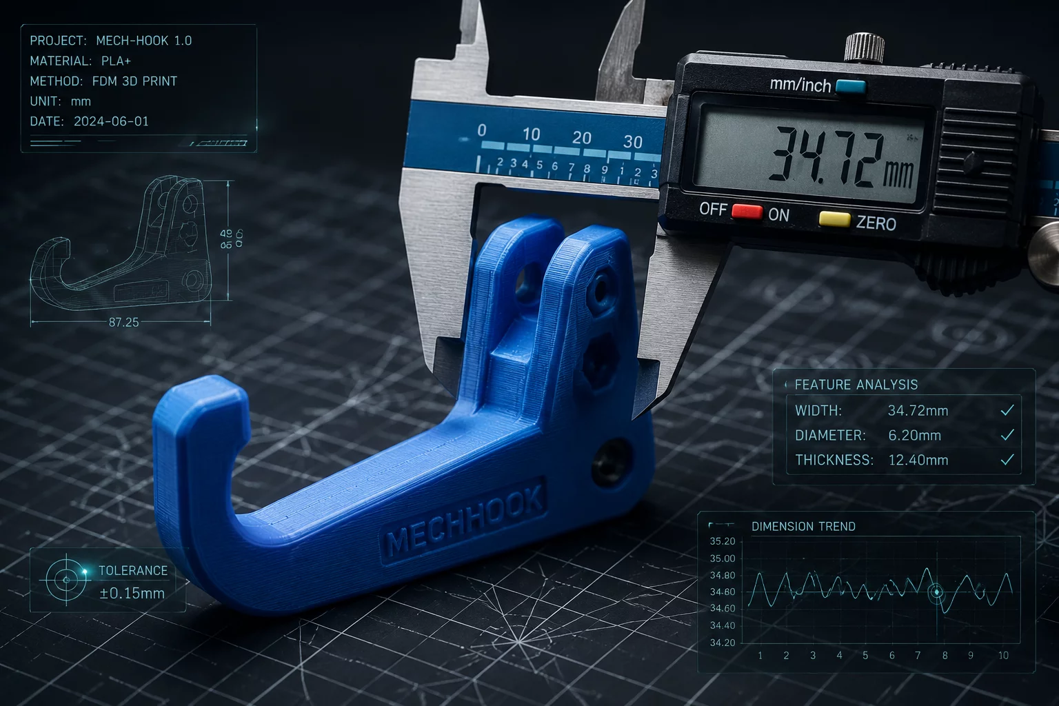 Classroom design challenges with calipers and CAD models